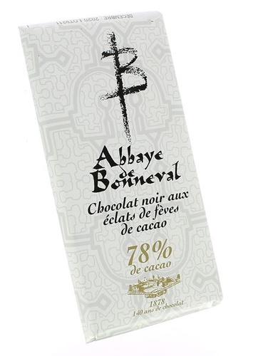 Chocolat noir aux éclats de fèves de cacao 78% 100 g