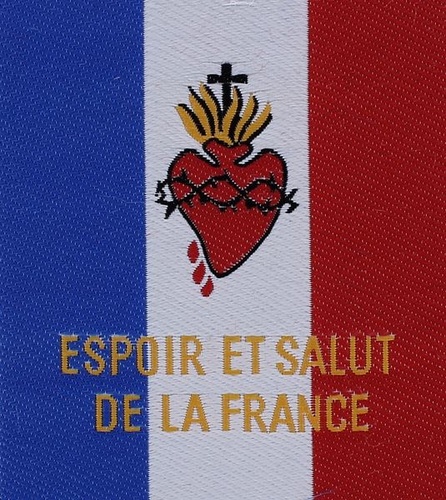 Fanion Espoir et Salut de la France 7,5x8 tissu