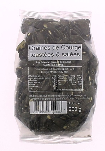 Graines de courge toastées et salées 200 g