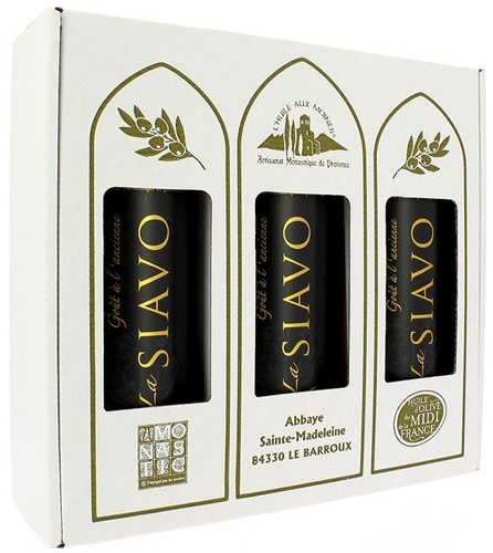 Huile d’olive 1 coffret Siavo 3 x 50 cl