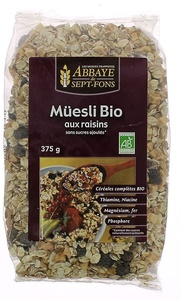 Müesli BIO aux raisins 375 g