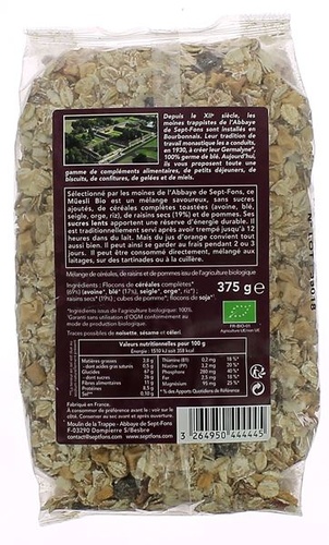 Müesli BIO aux raisins 375 g