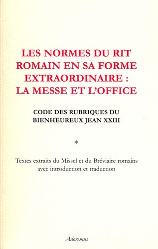 Normes du rit romain : Code des rubriques de Jean XXIII