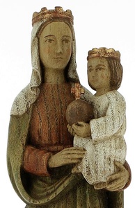 Statue Marie Reine (bois-26cm)