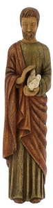 Statue St Joseph colombes (bois-21cm)