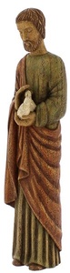 Statue St Joseph colombes (bois-21cm)