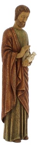 Statue St Joseph colombes (bois-21cm)