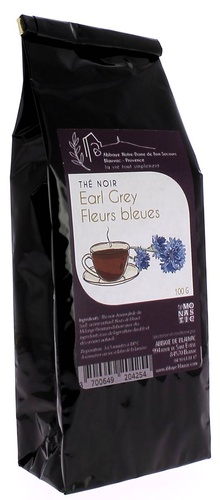 Thé noir Earl Grey fleurs bleues Bio / Blauvac 100 g